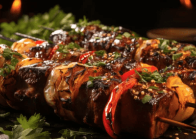 Savory Garlic Beef K-Bobs
