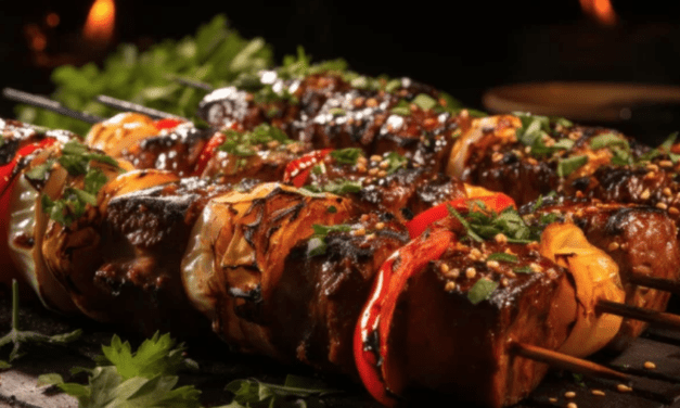 Savory Garlic Beef K-Bobs